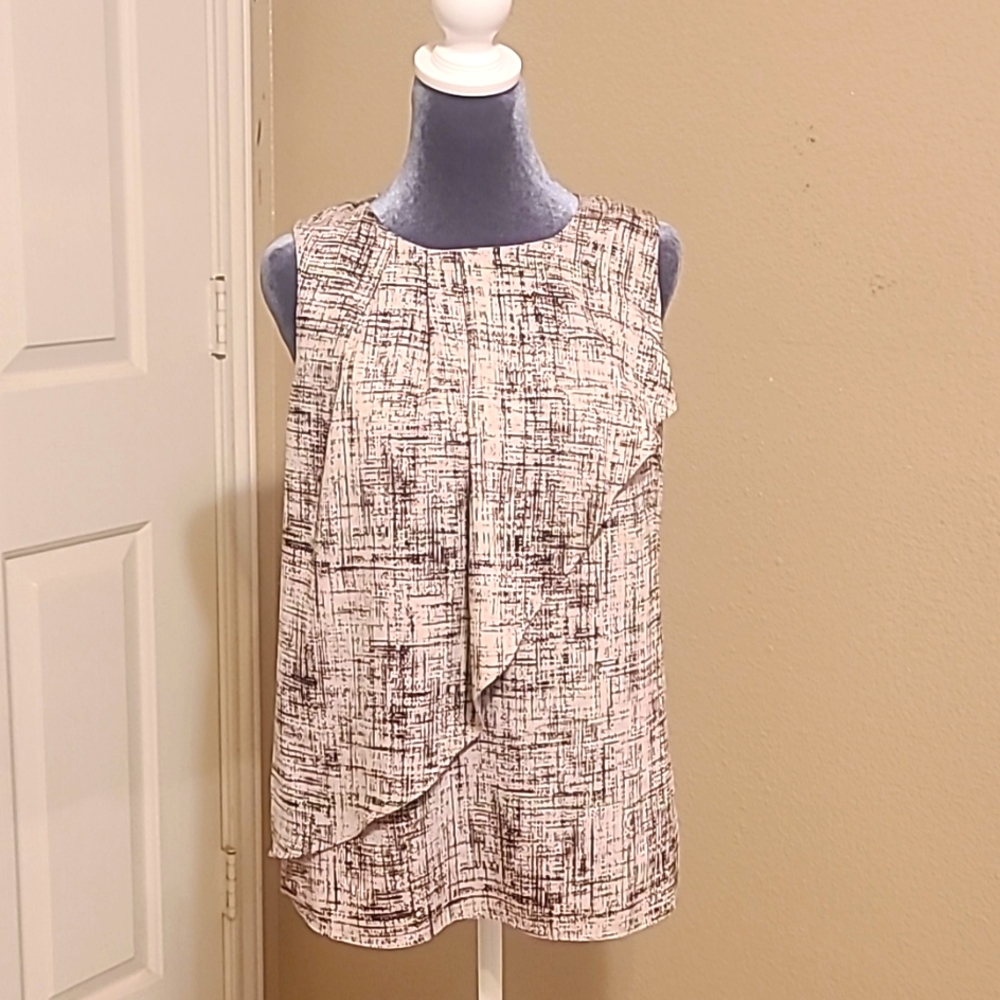 ANN Taylor Brown Tan Sleeveless Blouse